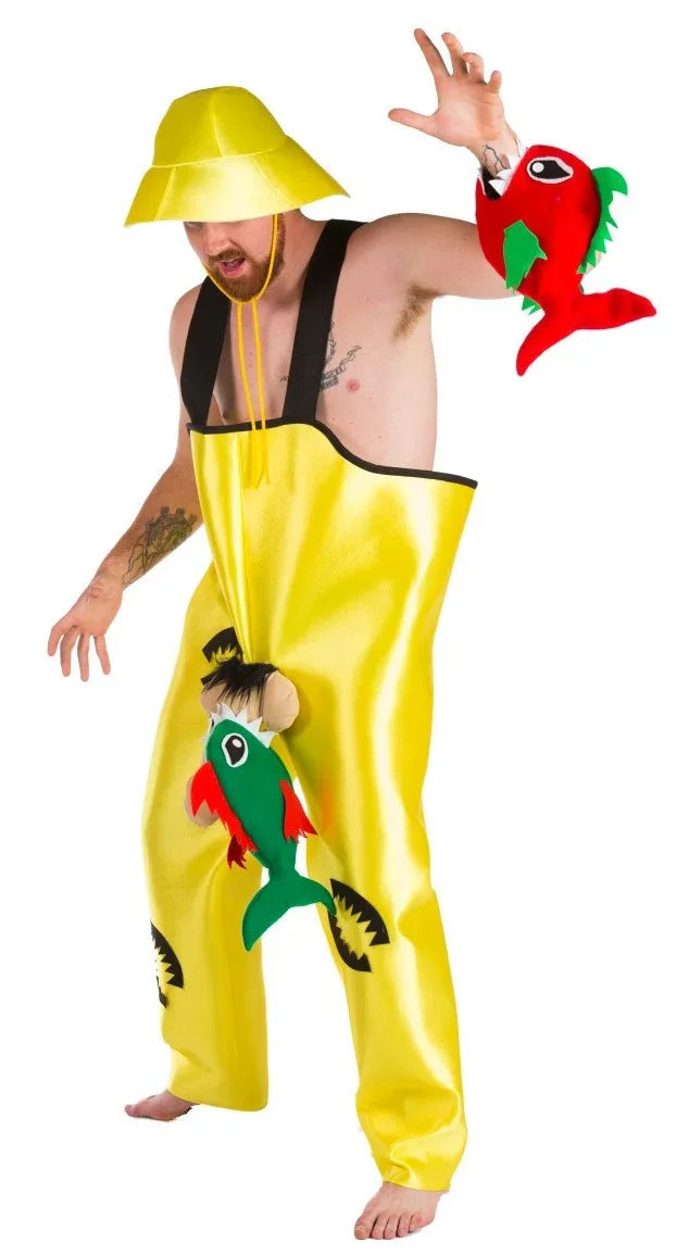 Disfraz de Pescador Salido con Pirañas para Hombre Despedidas Nines